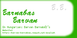 barnabas barvan business card